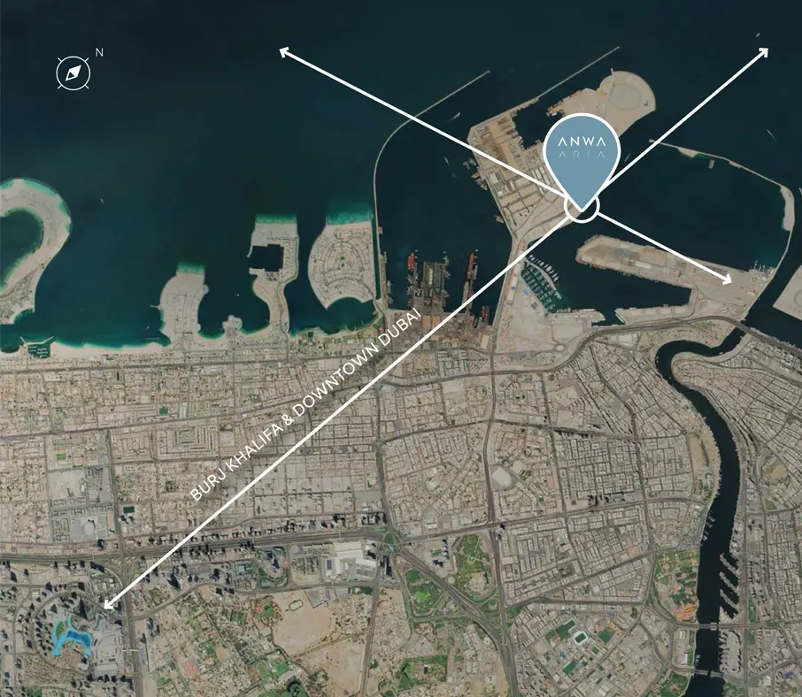 Anwa Aria by Omniyat location map