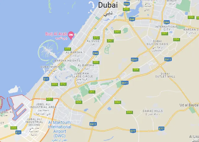 Serene Gardens at Al Furjan location map