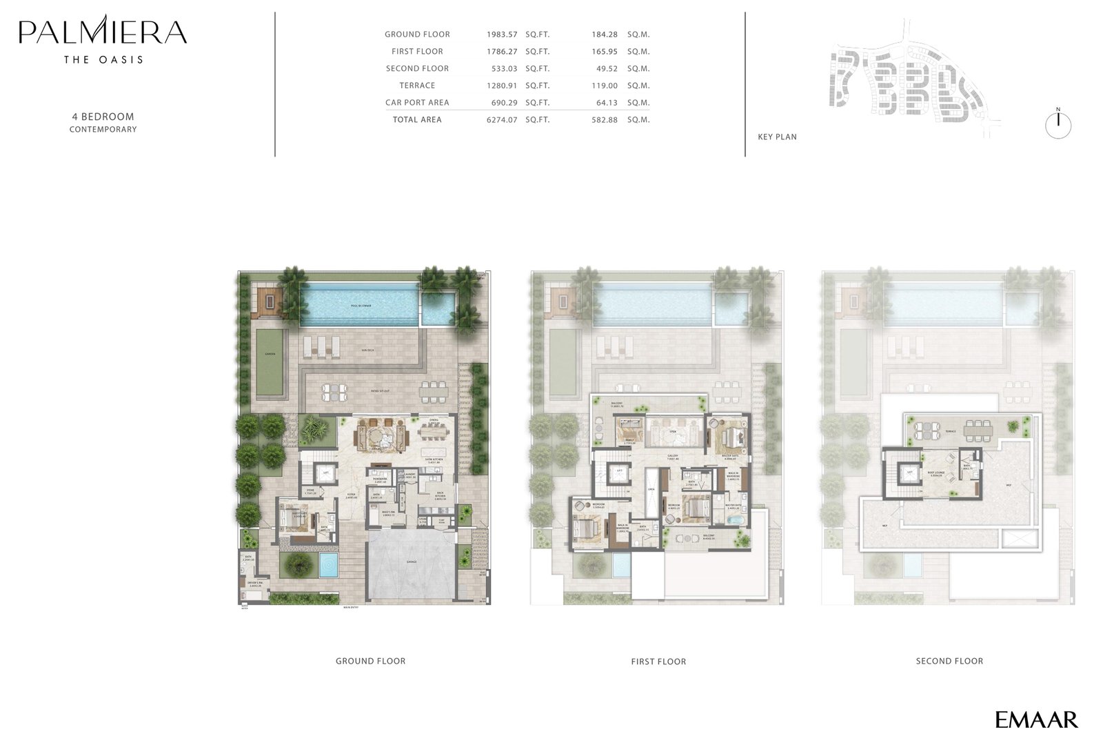 4 Bedrooms + Maid floor plan