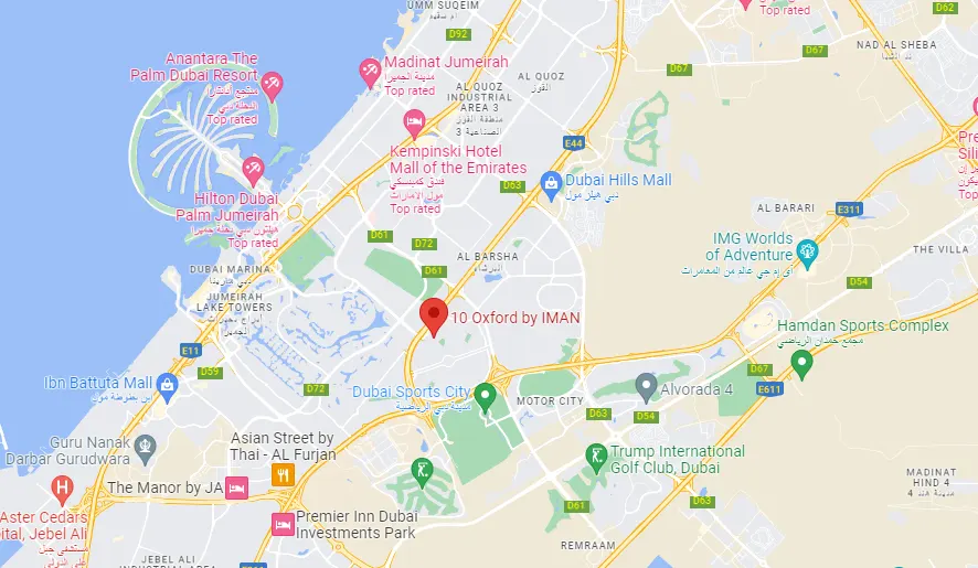 10 Oxford by Iman location map