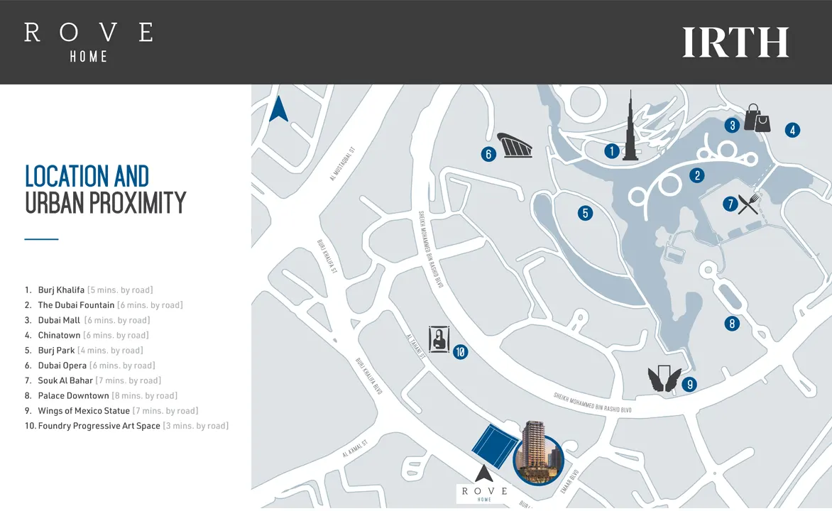 Rove Home at Downtown location map