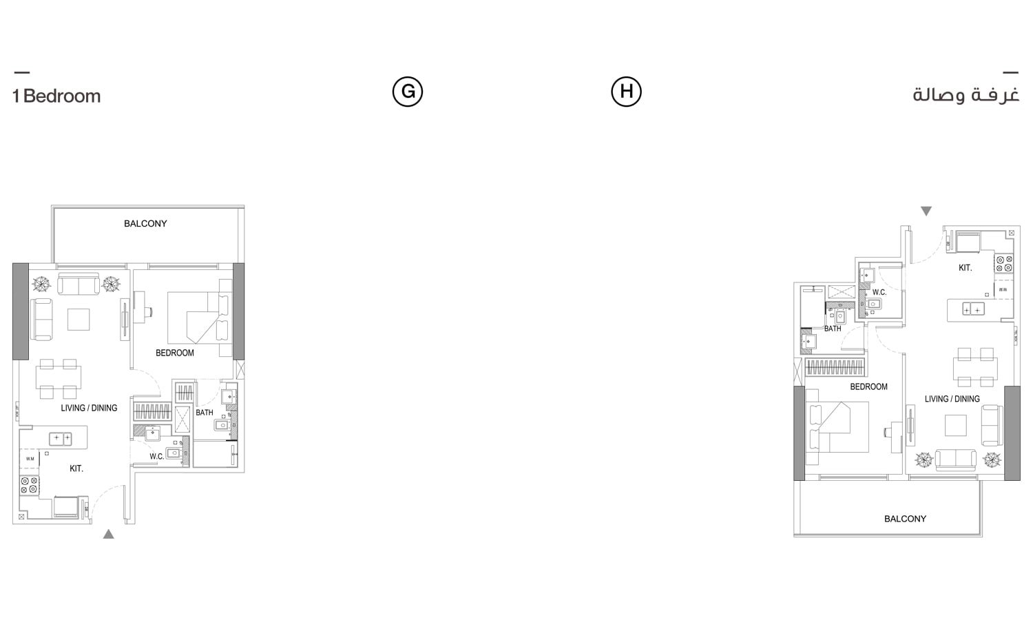 1 Bedroom floor plan