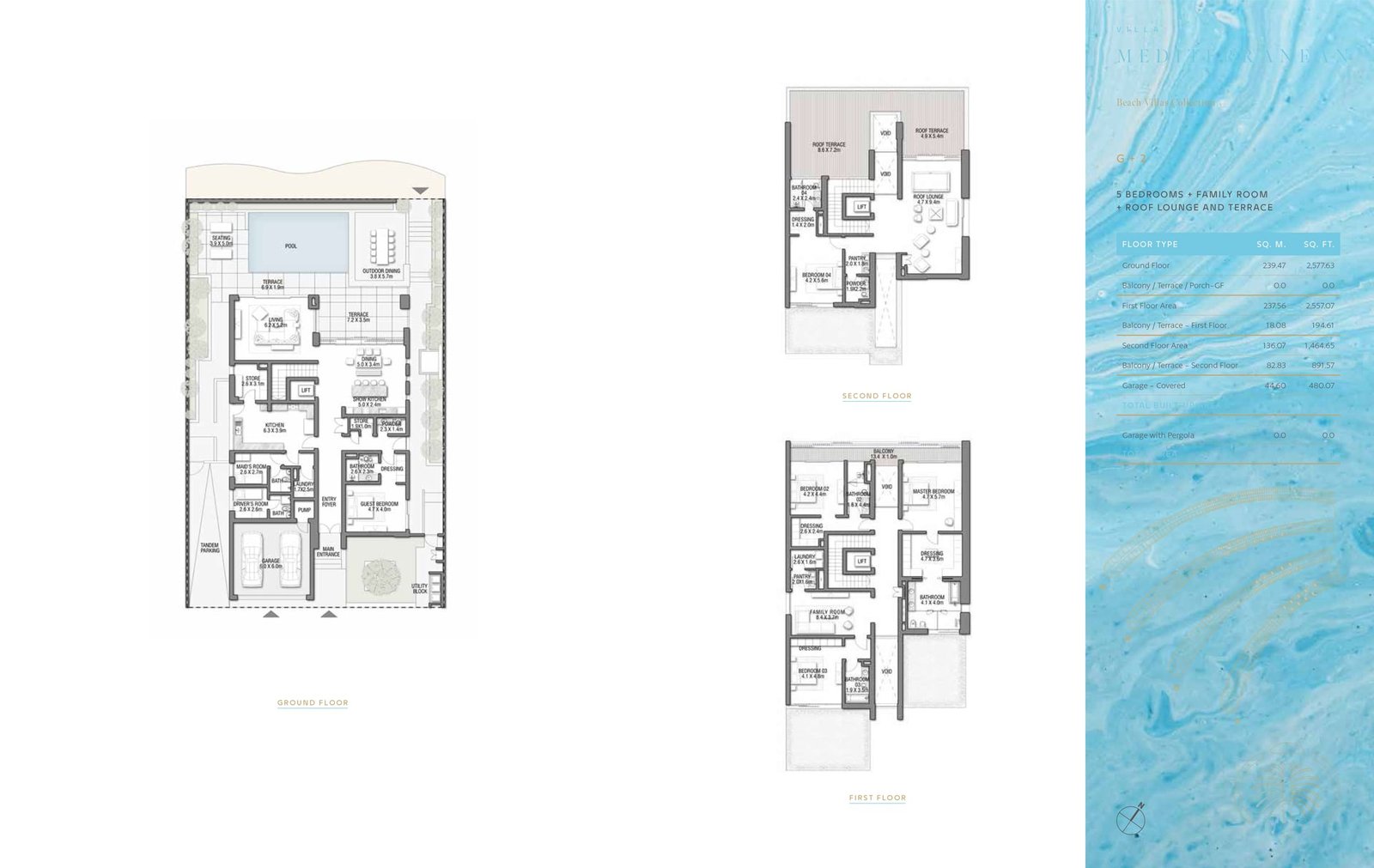 5 Bedrooms + Maid floor plan