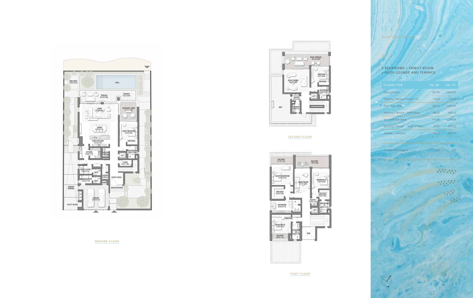 5 Bedrooms + Maid floor plan