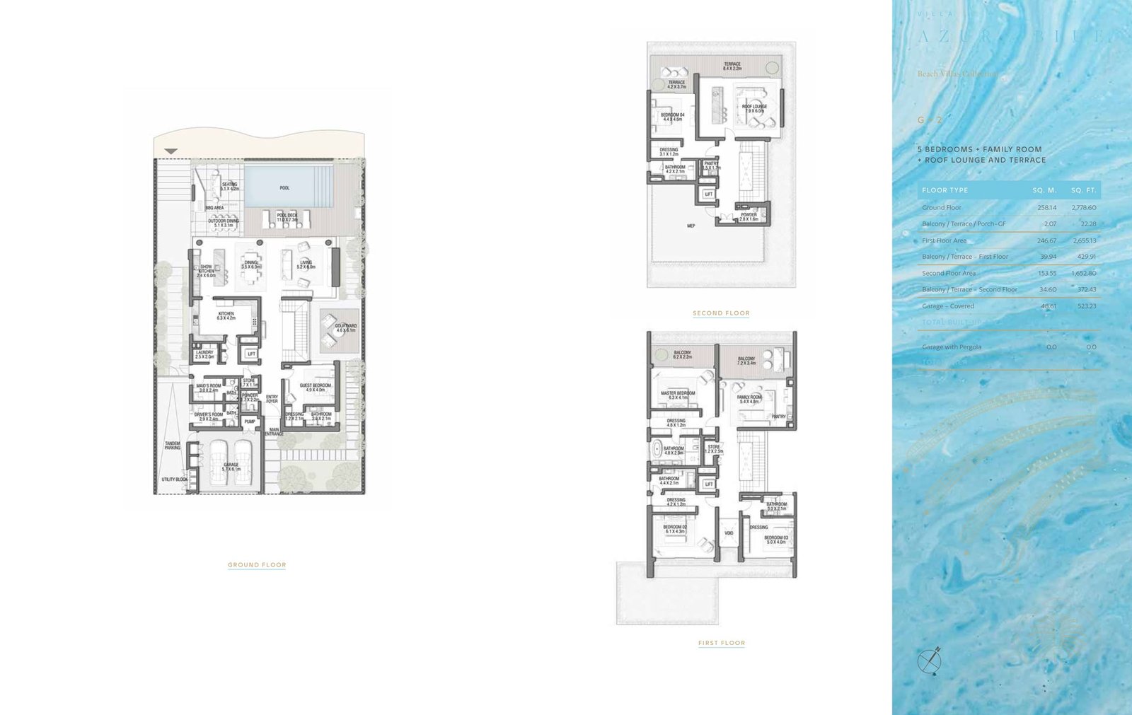 5 Bedrooms + Maid floor plan