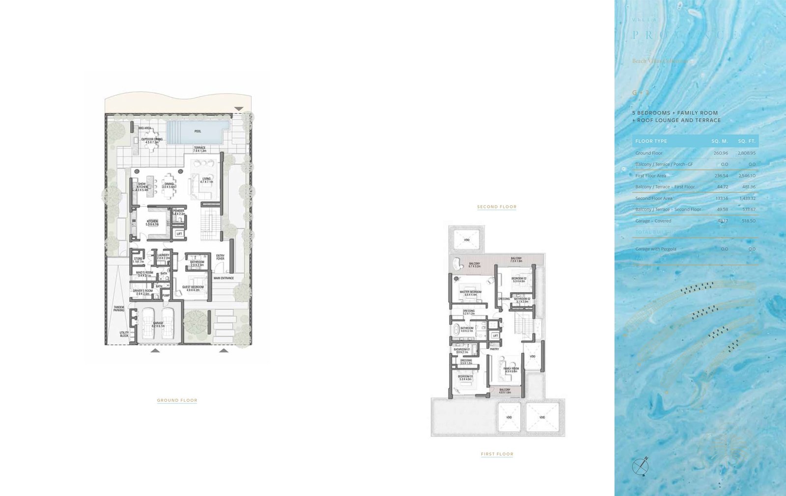 5 Bedrooms + Maid floor plan