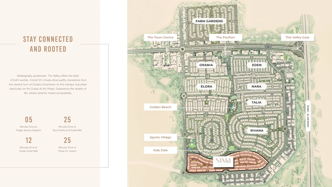 Nima The Valley location map