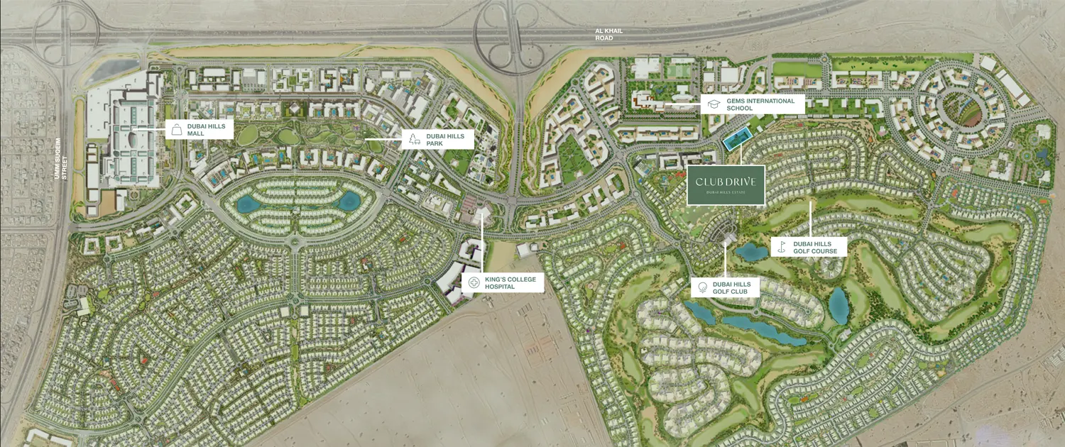 Emaar Club Drive location map