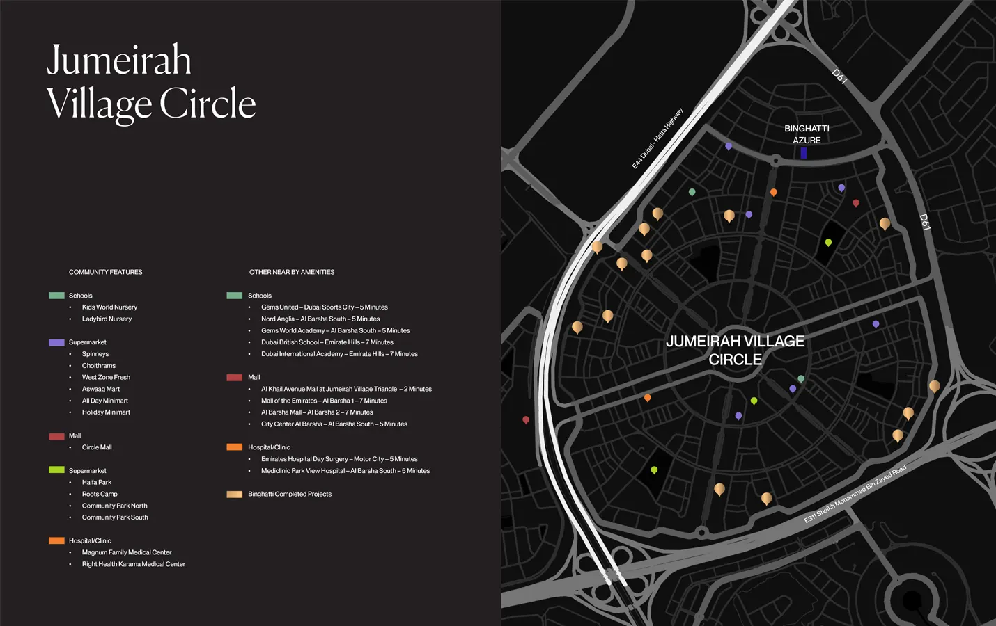 Binghatti Azure location map