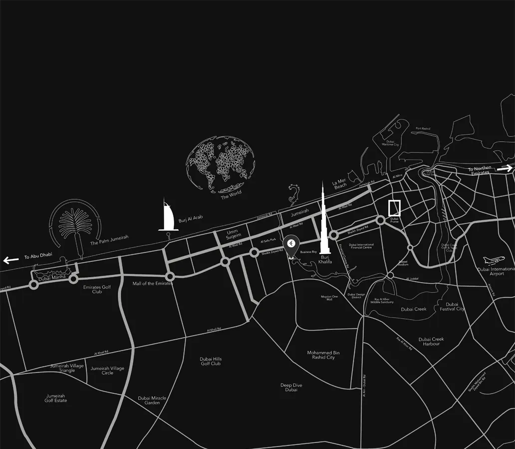 Ellington One River Point location map