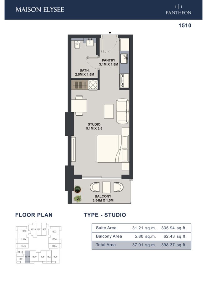 Studio floor plan