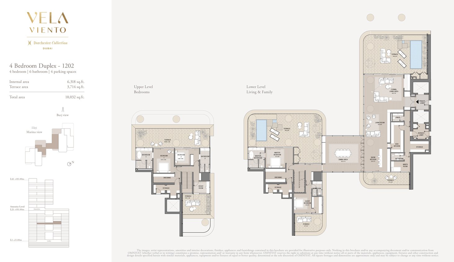 4 Bedrooms + Maid floor plan