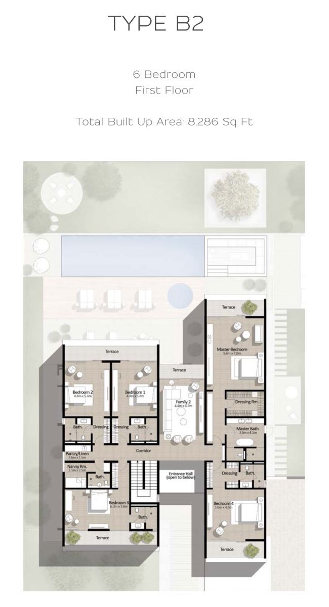 7 Bedroom floor plan