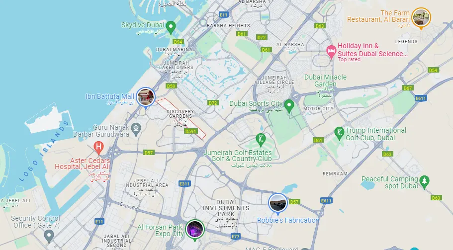 Serene Gardens 2 at Al Furjan location map