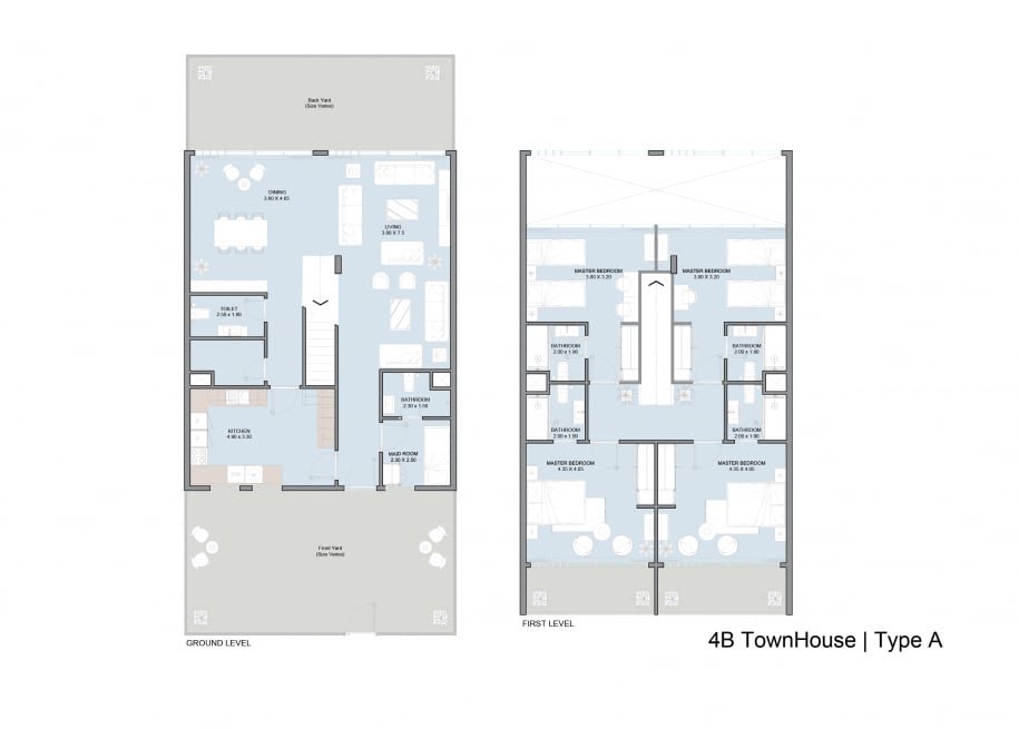 4 Bedrooms + Maid floor plan