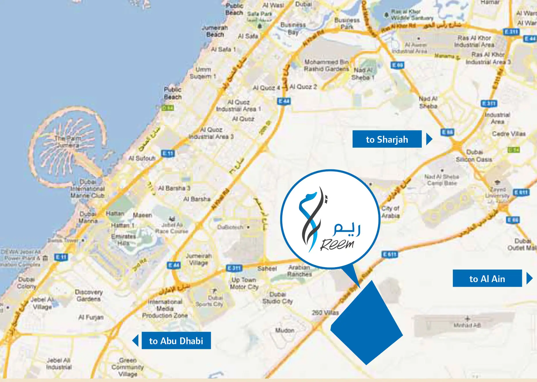 Arabian Ranches location map