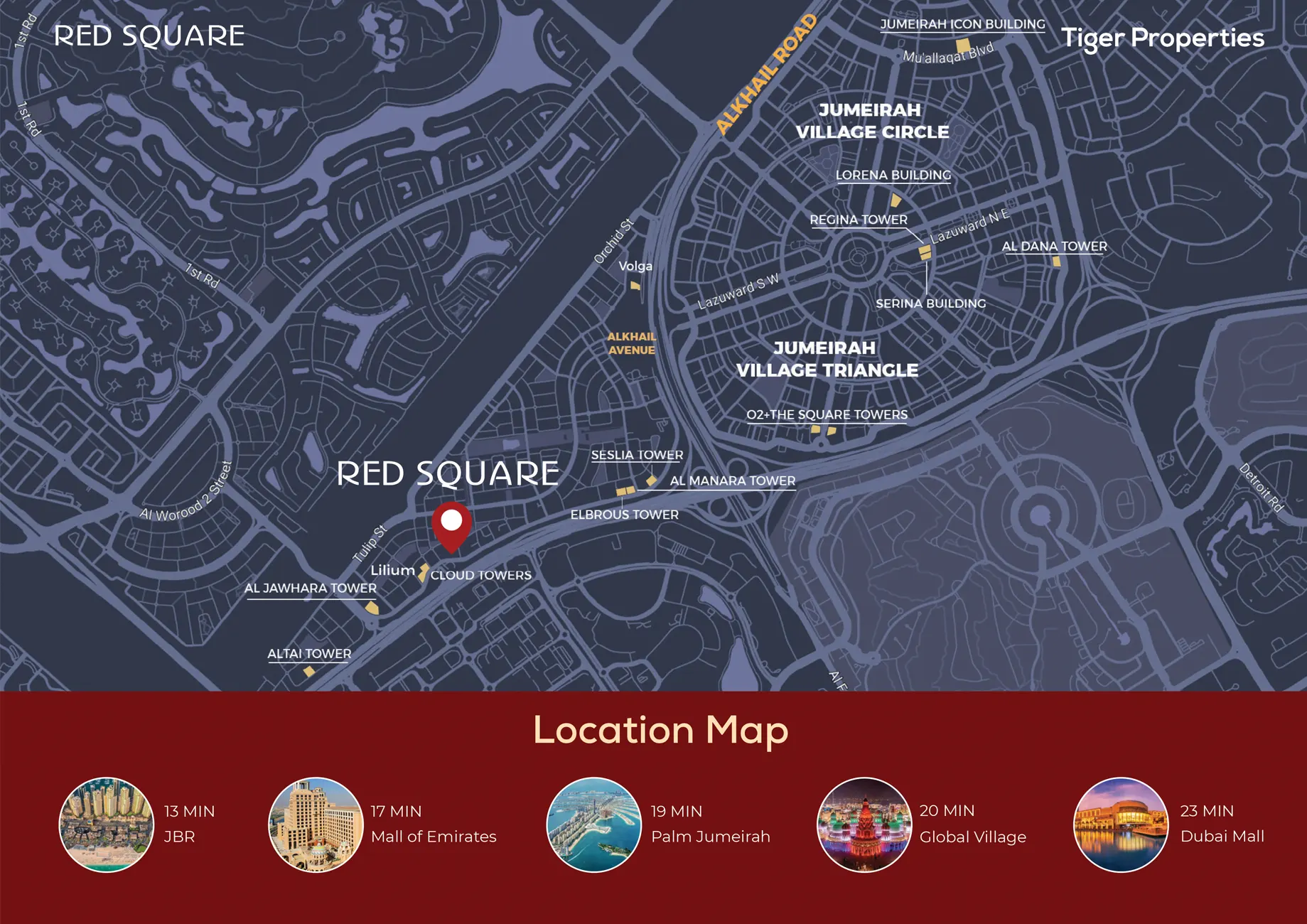Red Square Tower location map