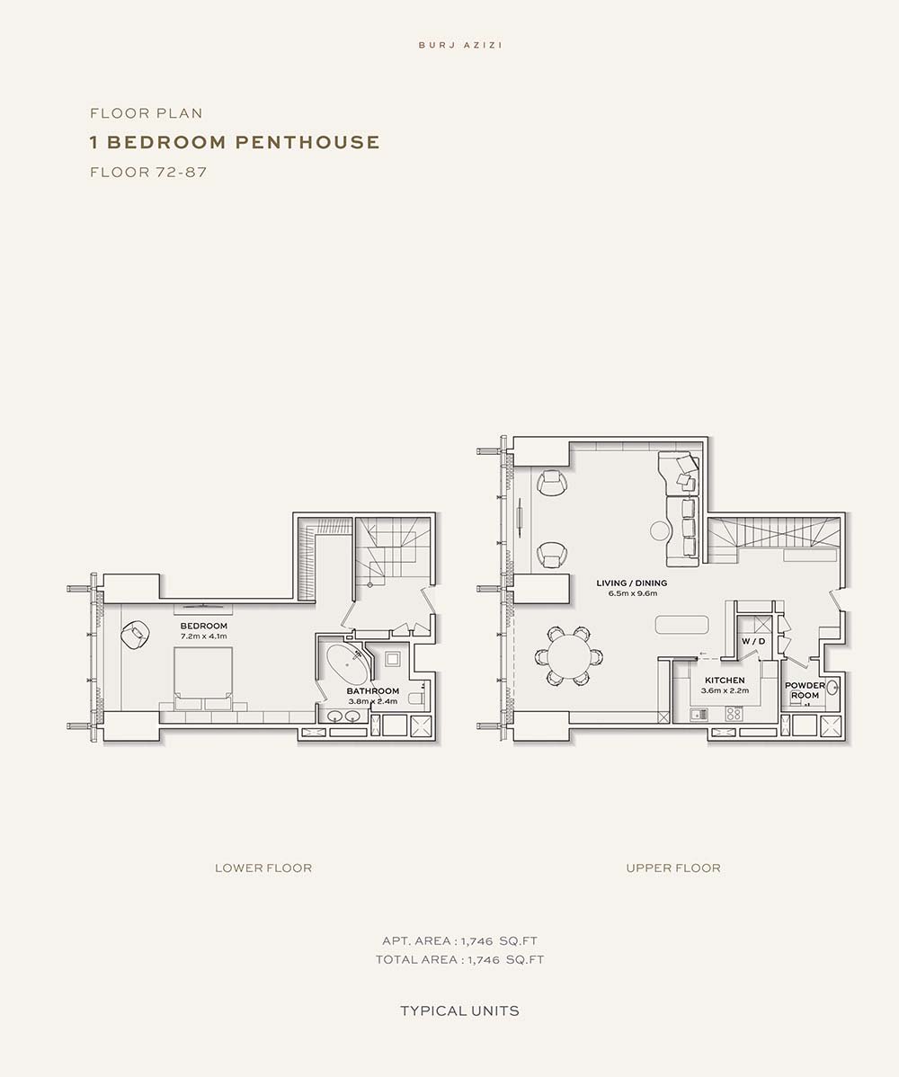 1 Bedroom floor plan
