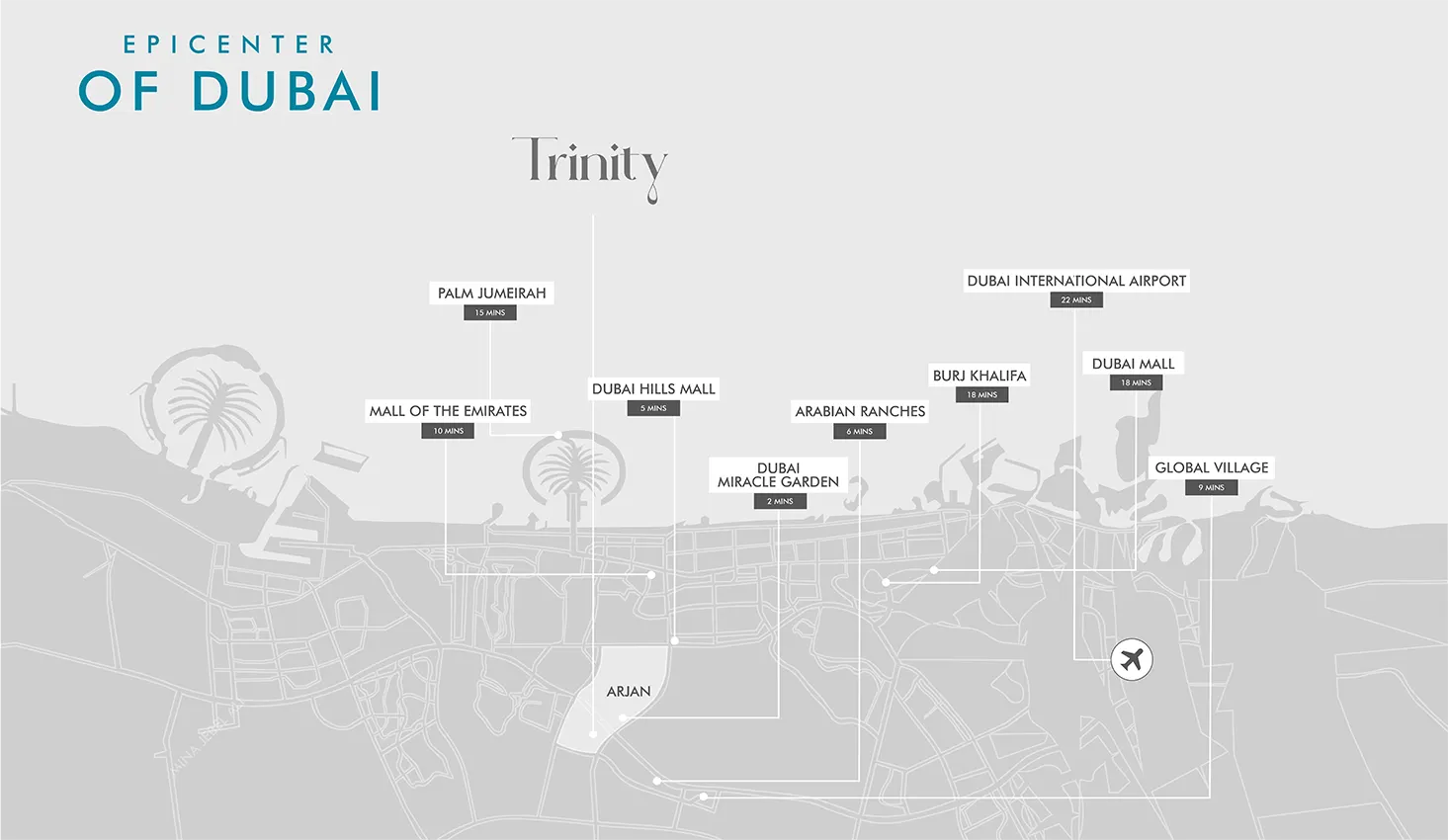 Trinity at Arjan location map
