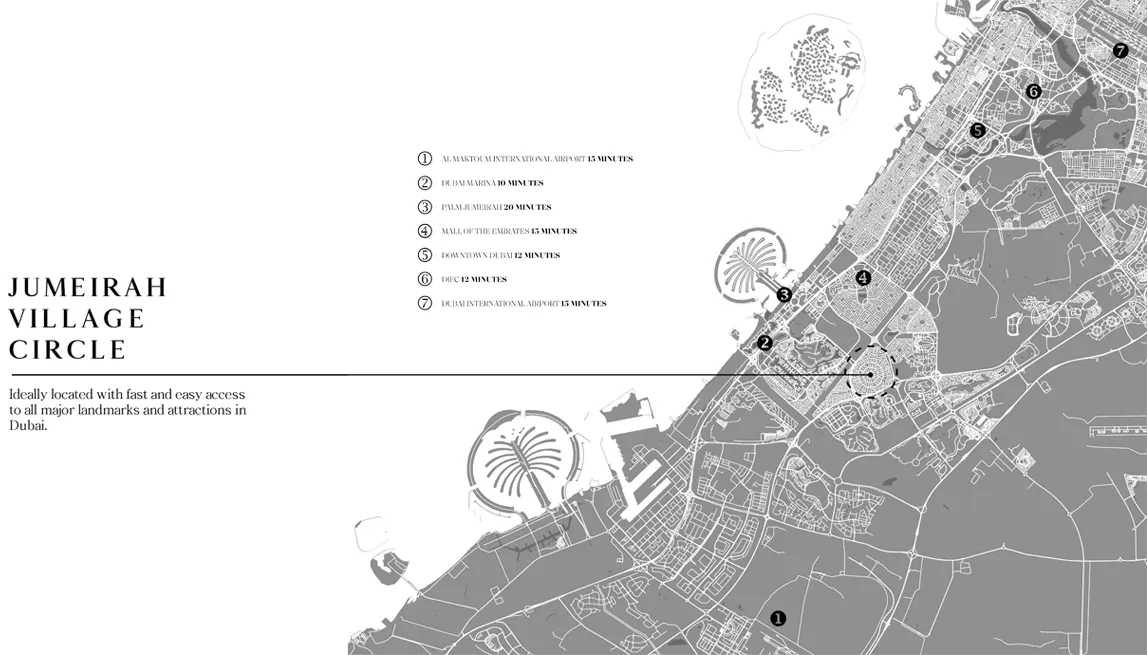 Empire Suites at JVC location map