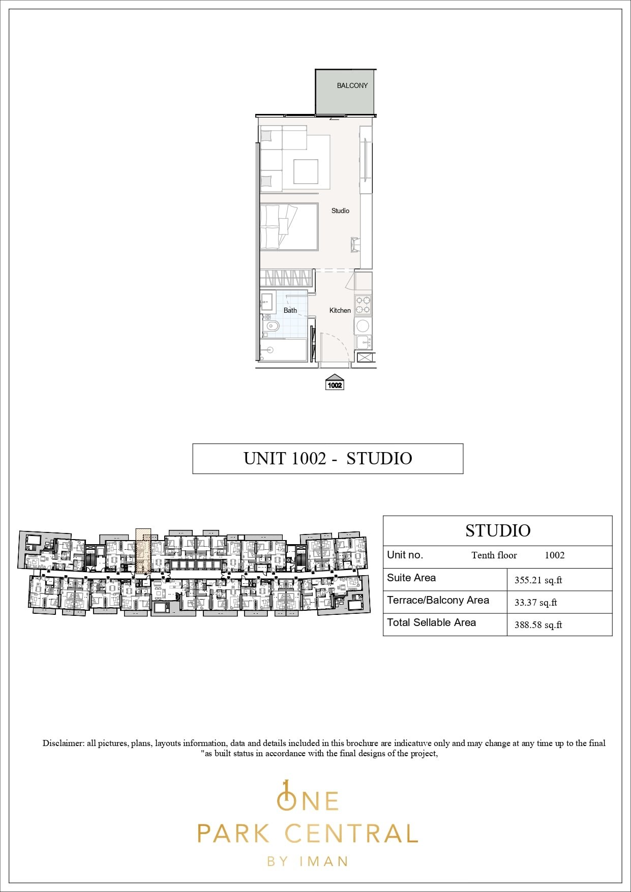 Studio floor plan