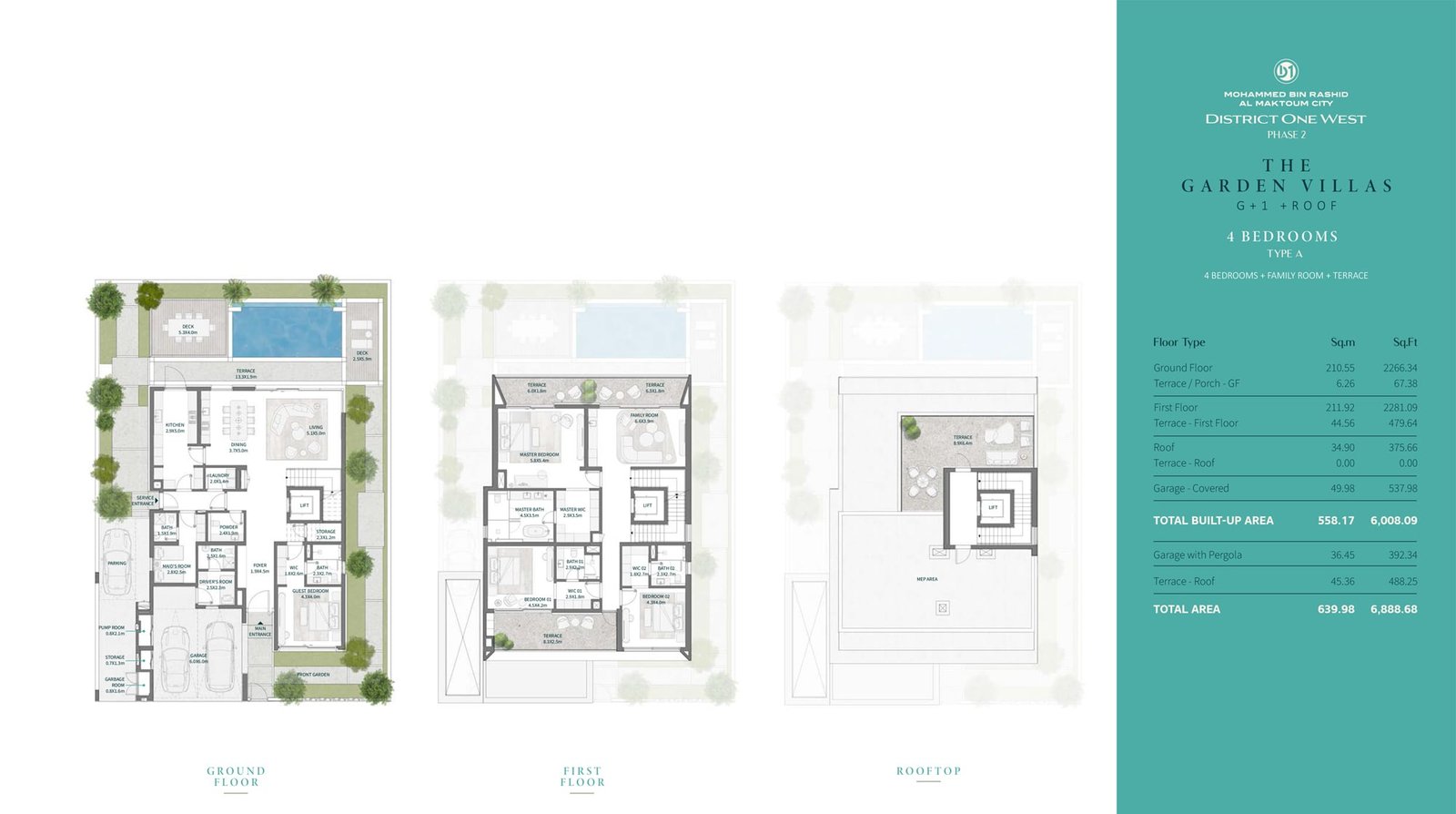 4 Bedrooms + Maid floor plan