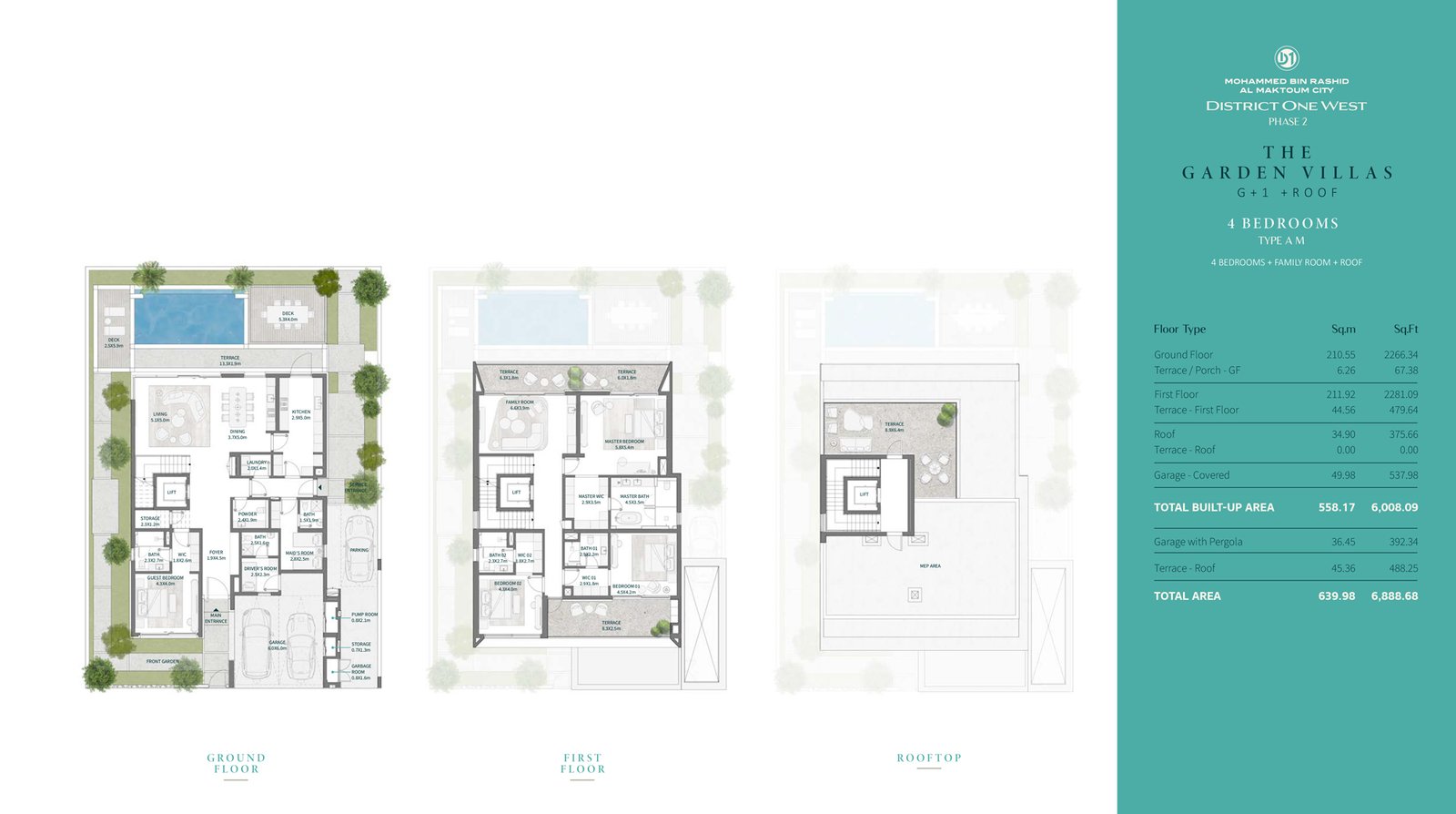 4 Bedrooms + Maid floor plan