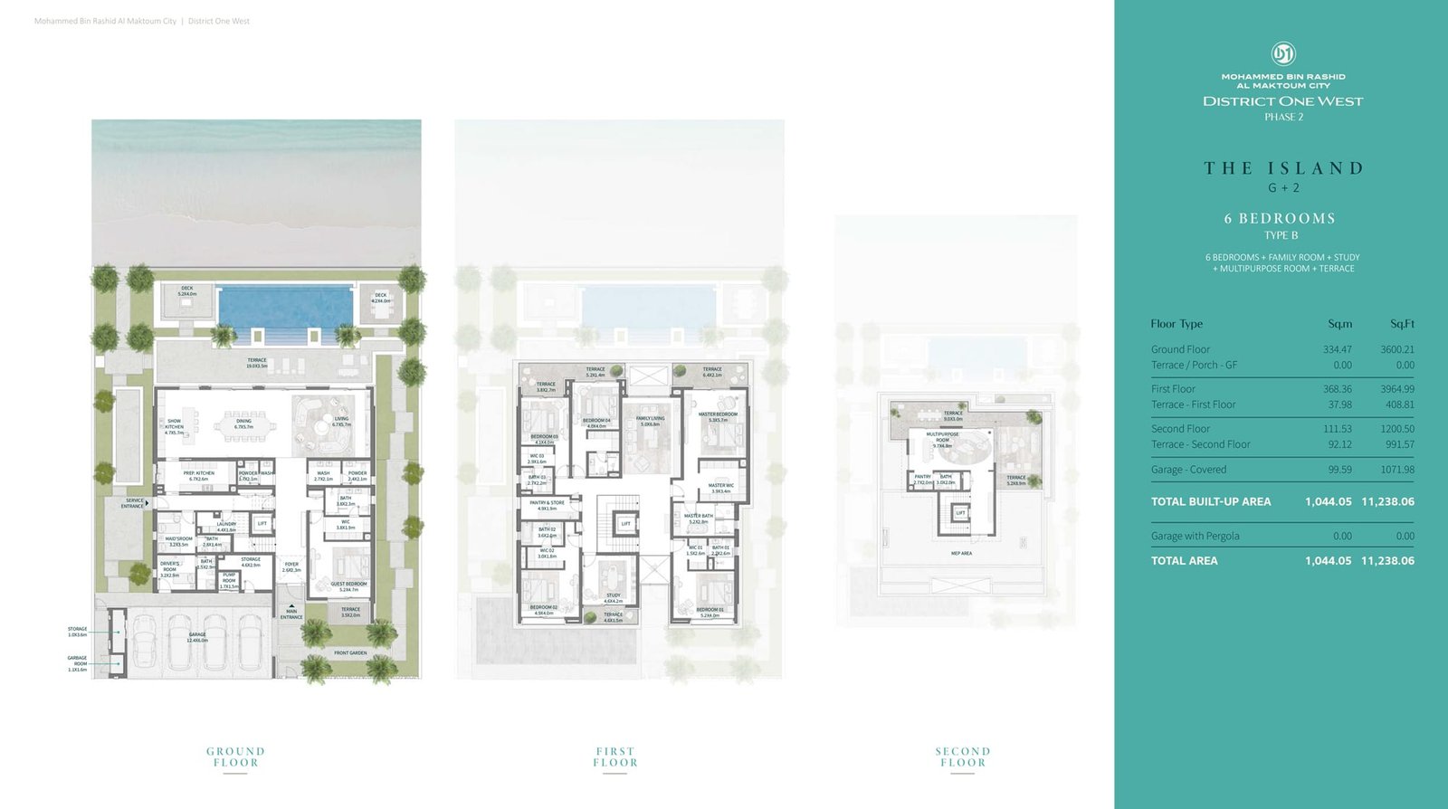 6 Bedrooms + Maid floor plan