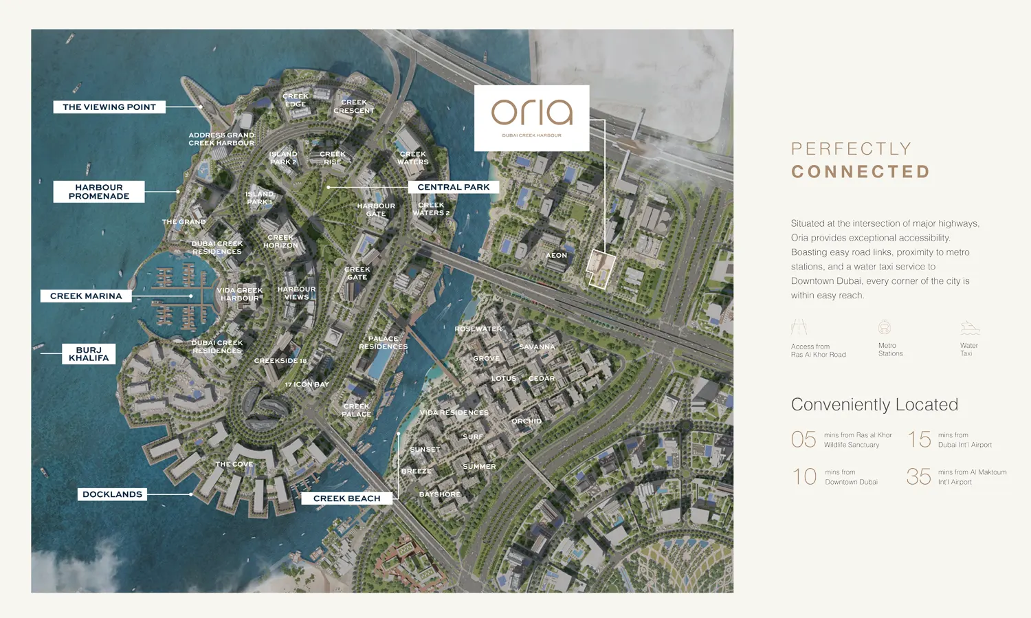 Oria by Emaar location map