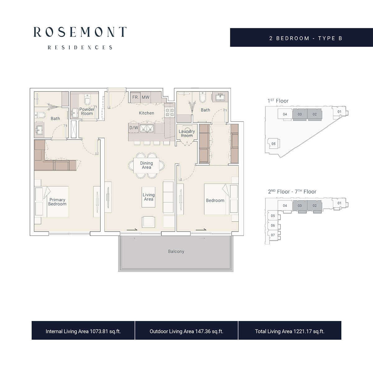2 Bedroom floor plan