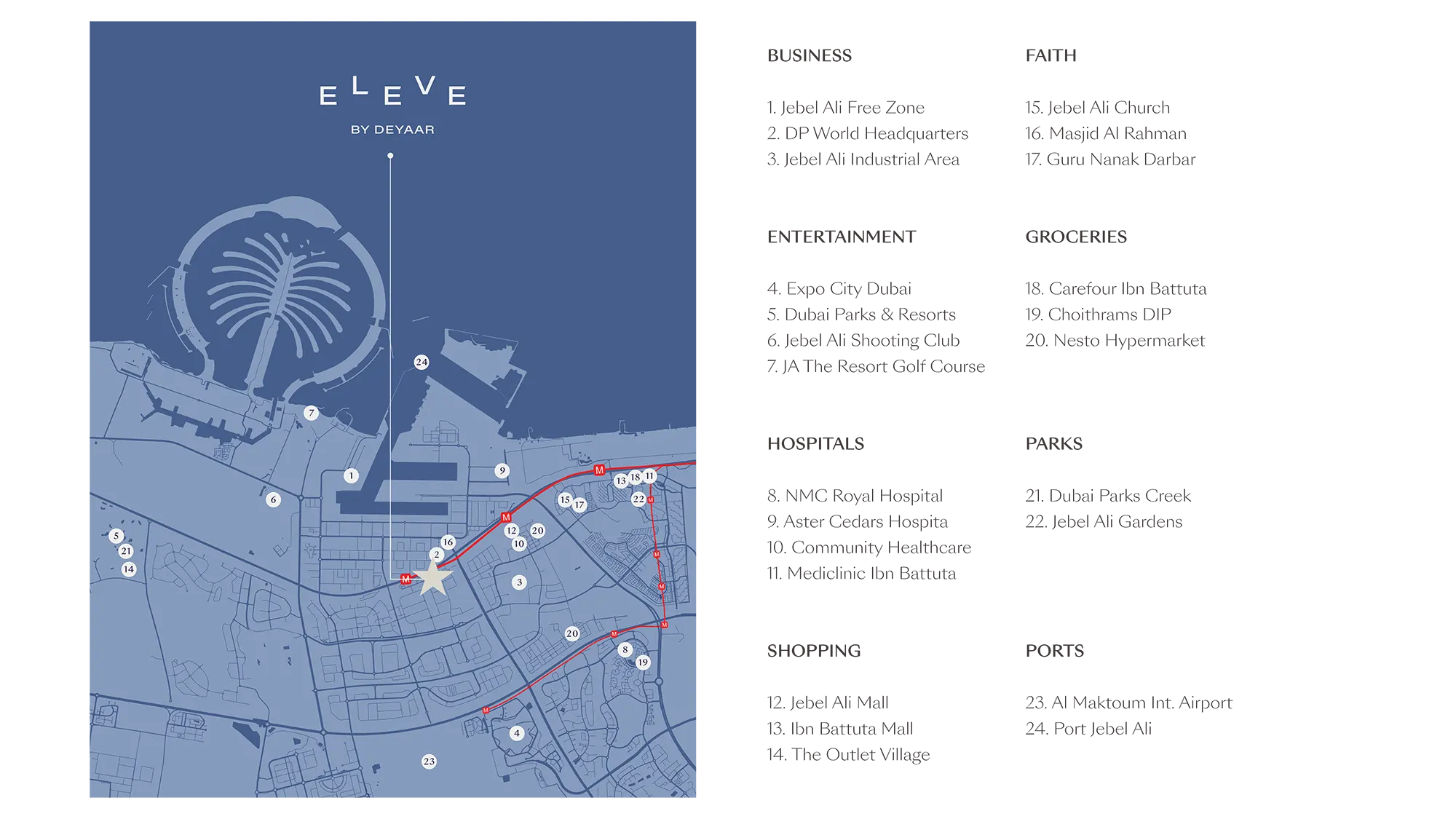Eleve by Deyaar location map