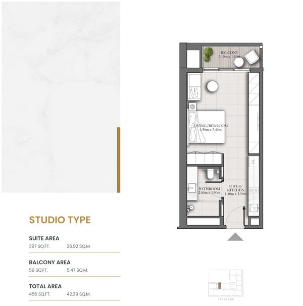 Studio floor plan