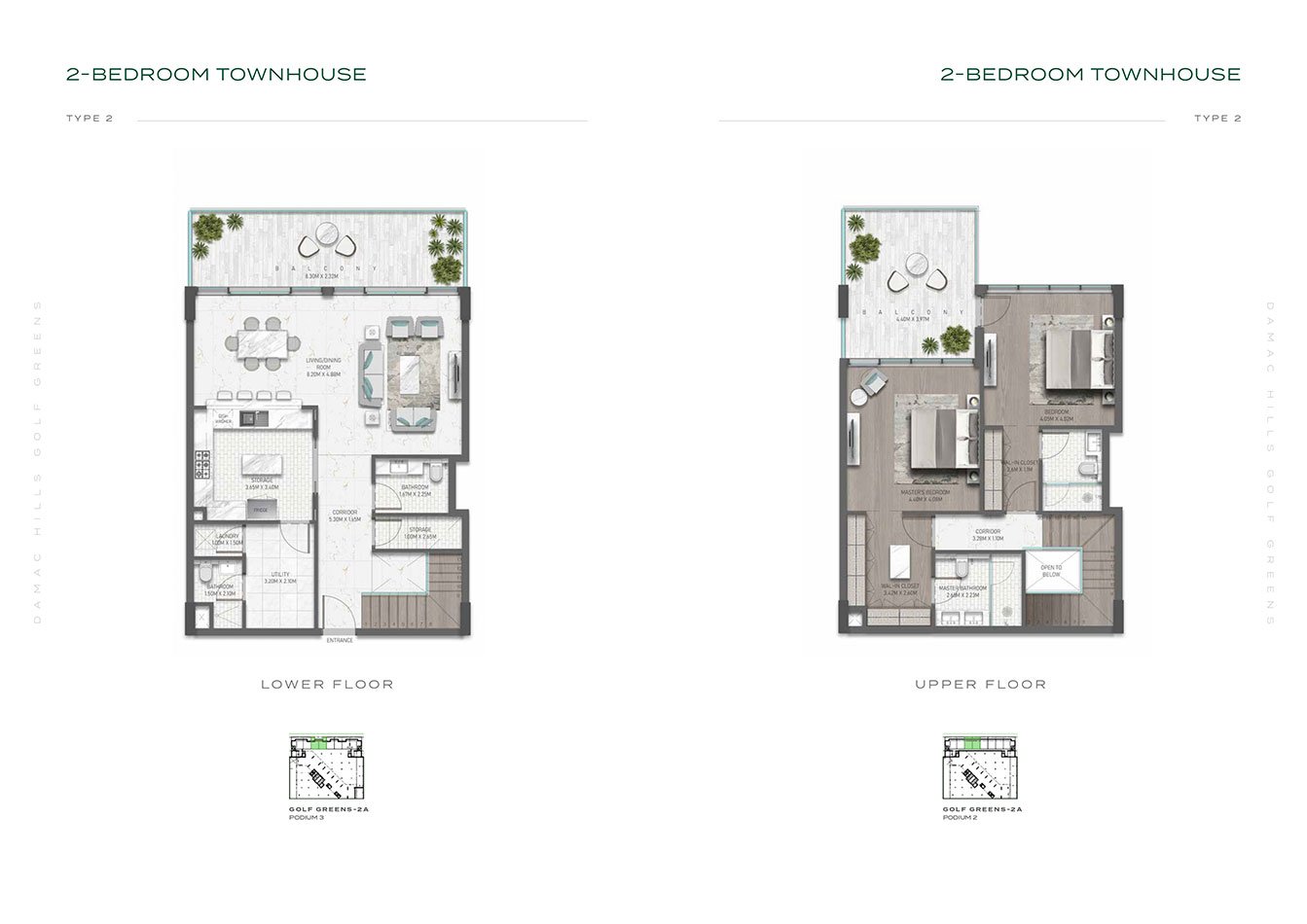 2 Bedroom floor plan