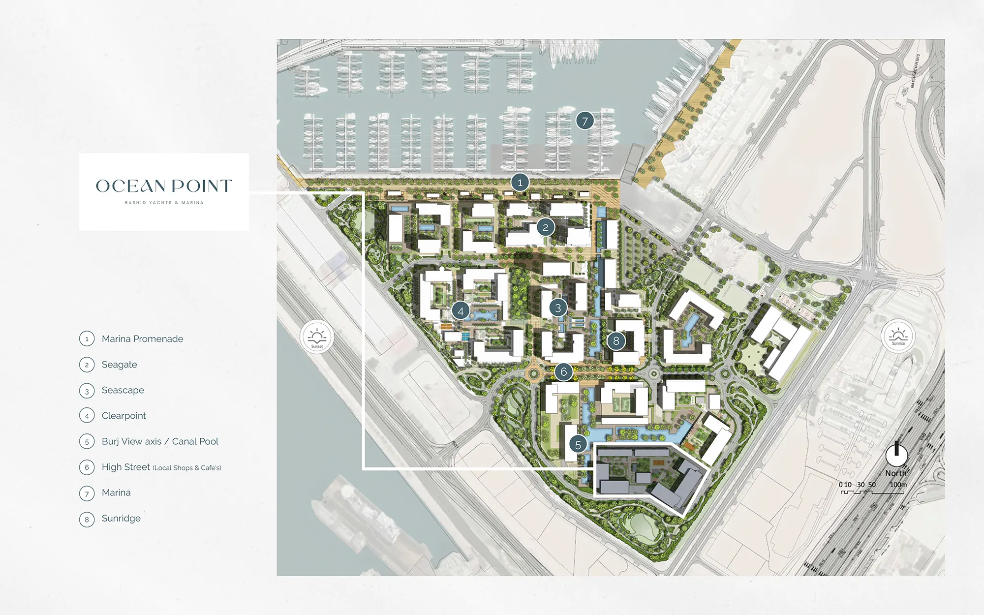 Emaar Ocean Point Mina Rashid location map