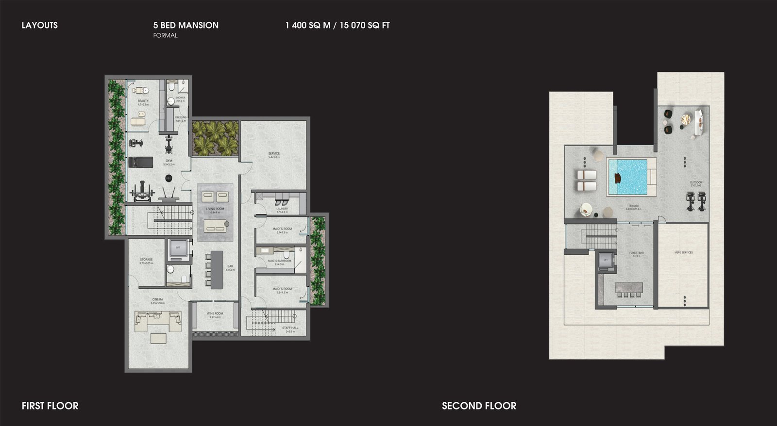 5 Bedrooms floor plan