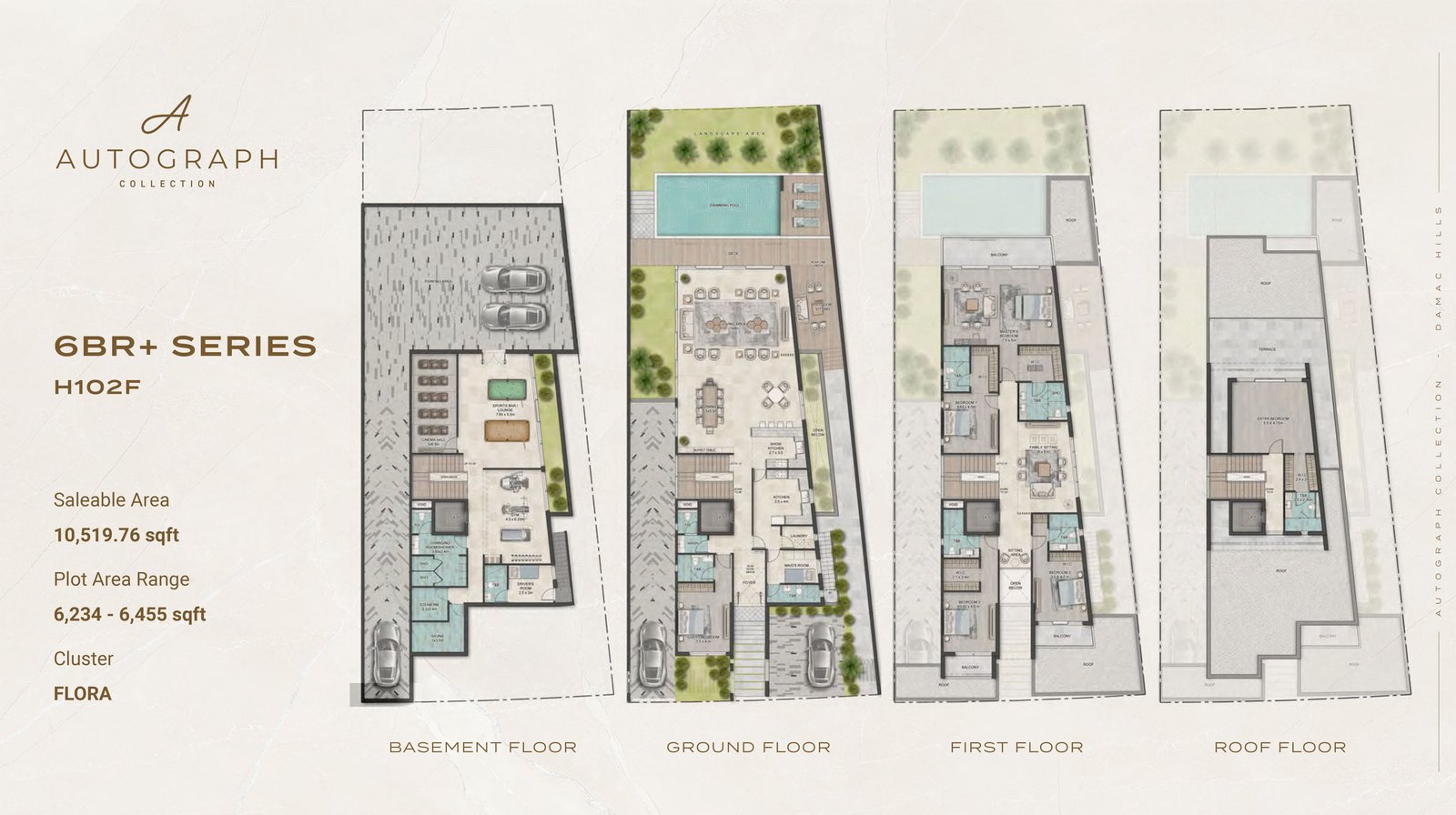 6 Bedrooms + Maid floor plan