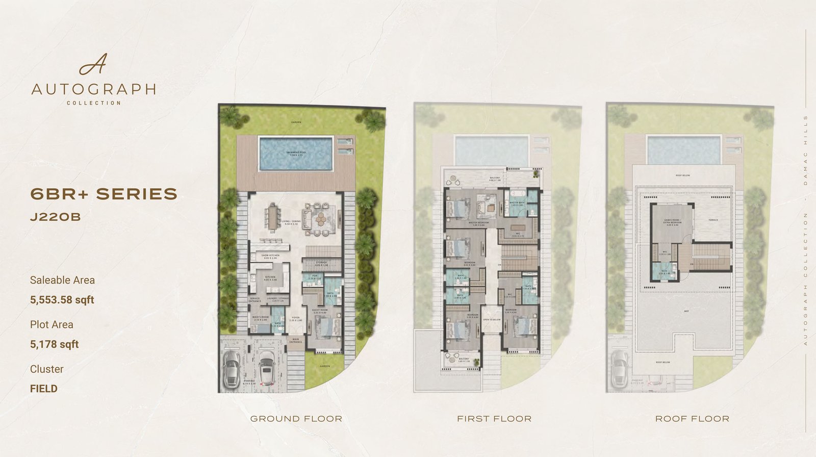6 Bedrooms + Maid floor plan