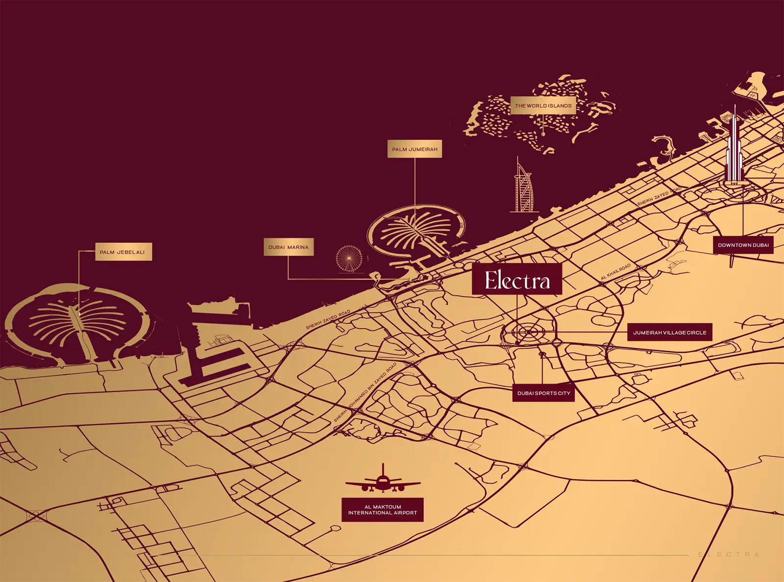 Electra at JVC location map
