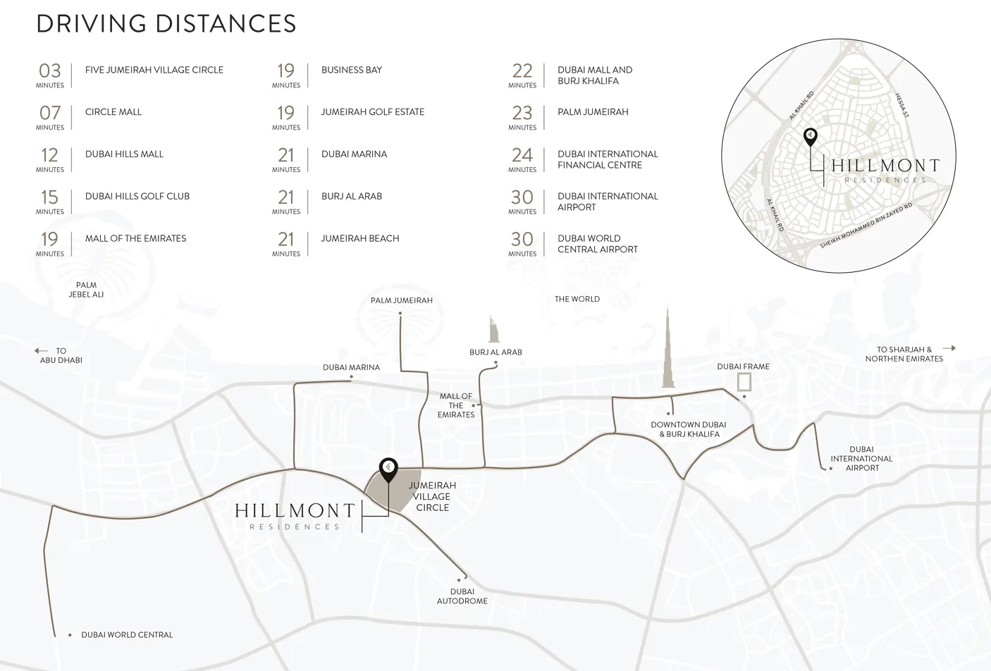 Ellington Hillmont Residences location map