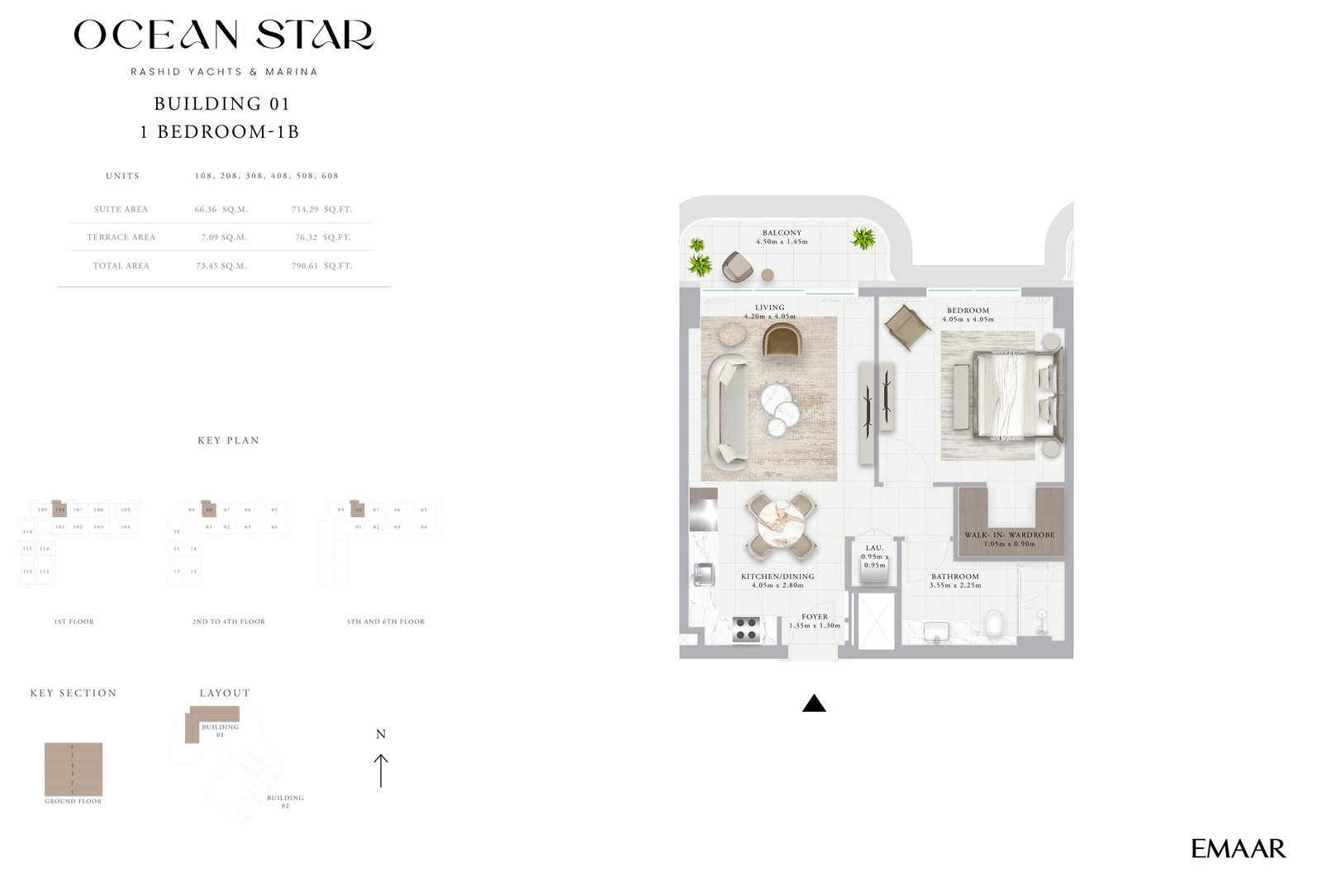 1 Bedroom floor plan
