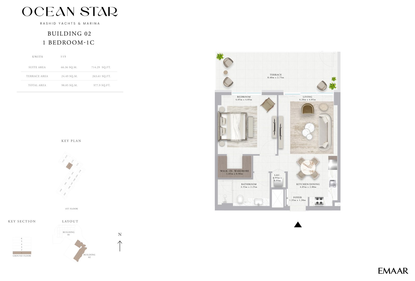 1 Bedroom floor plan
