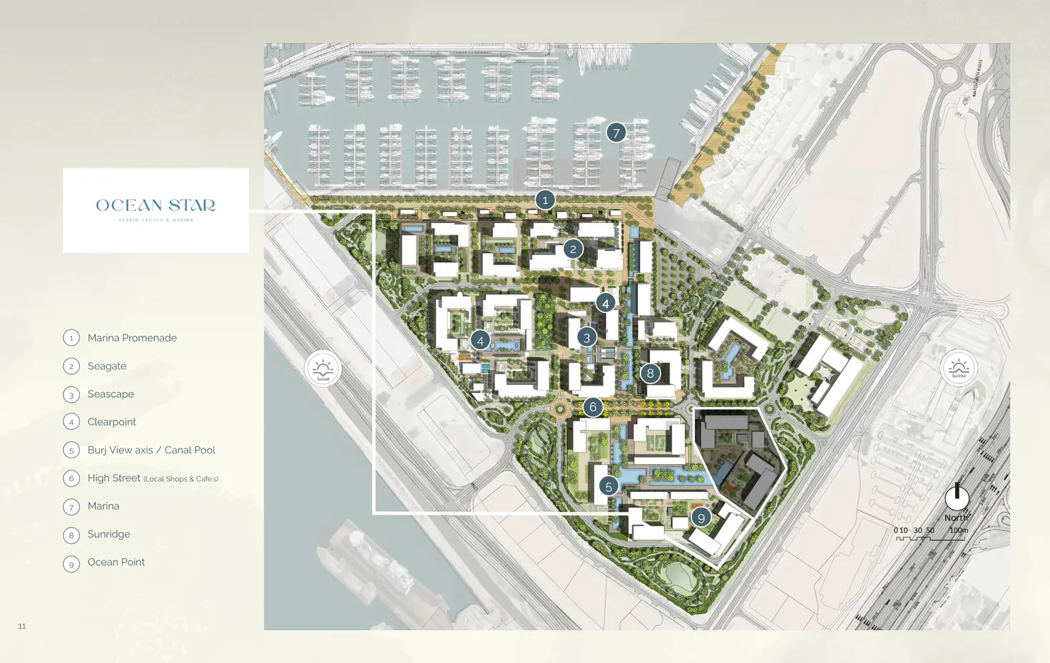 Emaar Ocean Star Mina Rashid location map