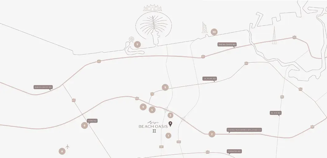 Azizi Beach Oasis 2 location map