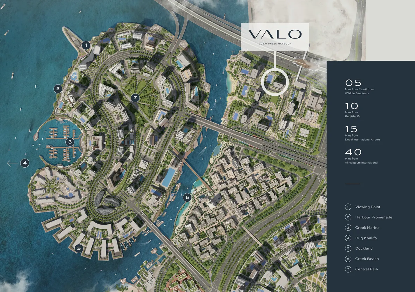 Valo at Dubai Creek Harbour location map