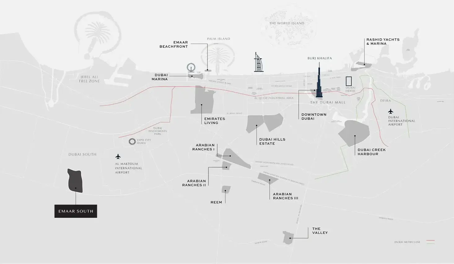 Greenway at Emaar South location map