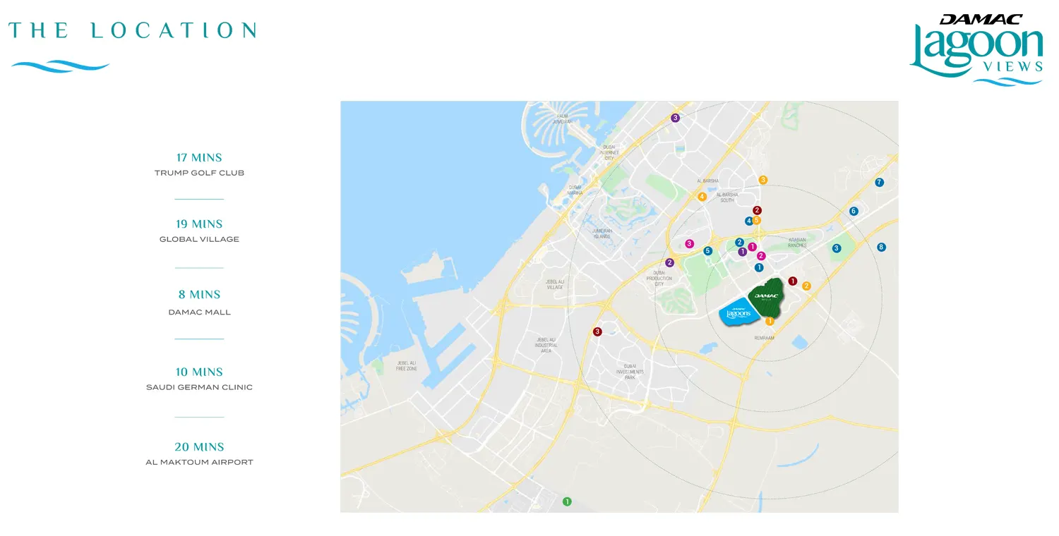 Damac Lagoon Views 2 location map
