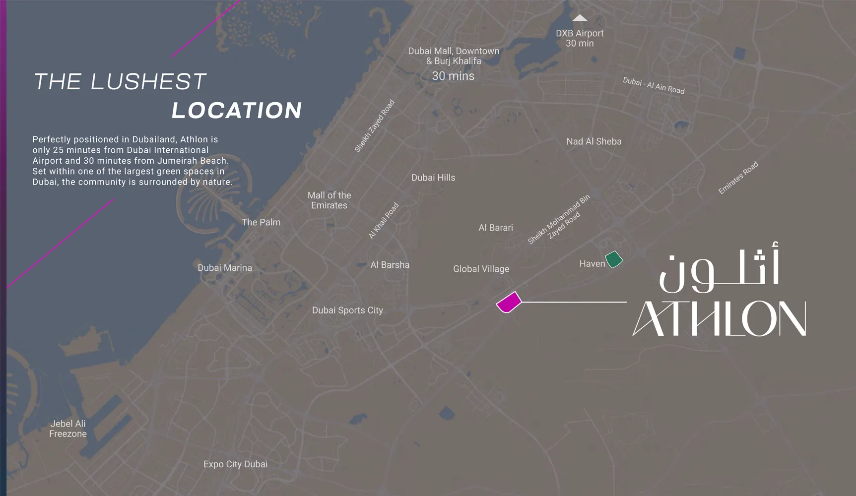 Athlon by Aldar location map