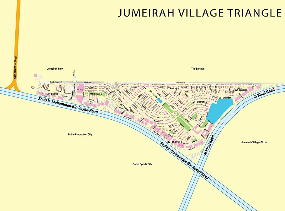 Emerald Vision Tower at JVT location map