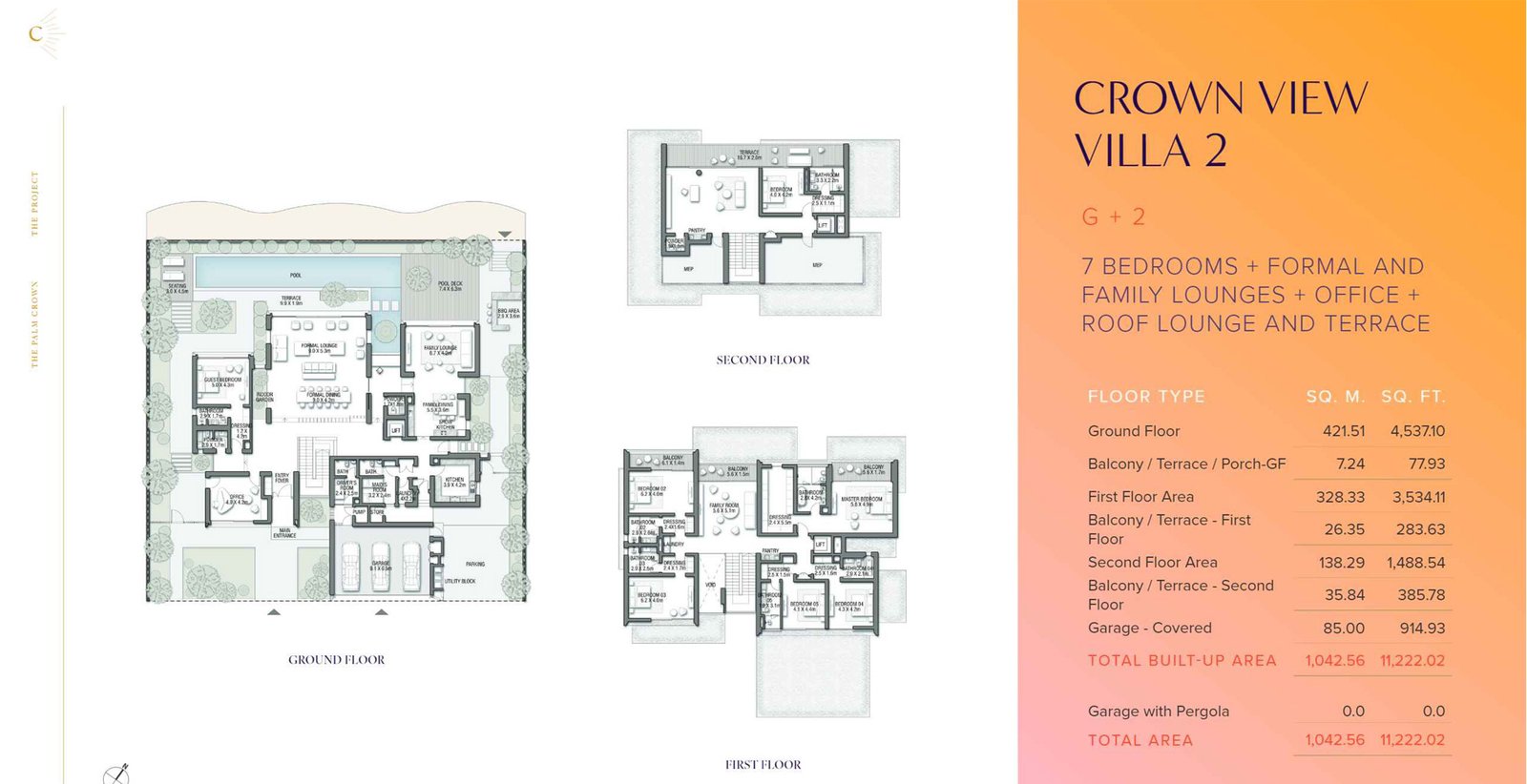 7 Bedrooms + Maid floor plan