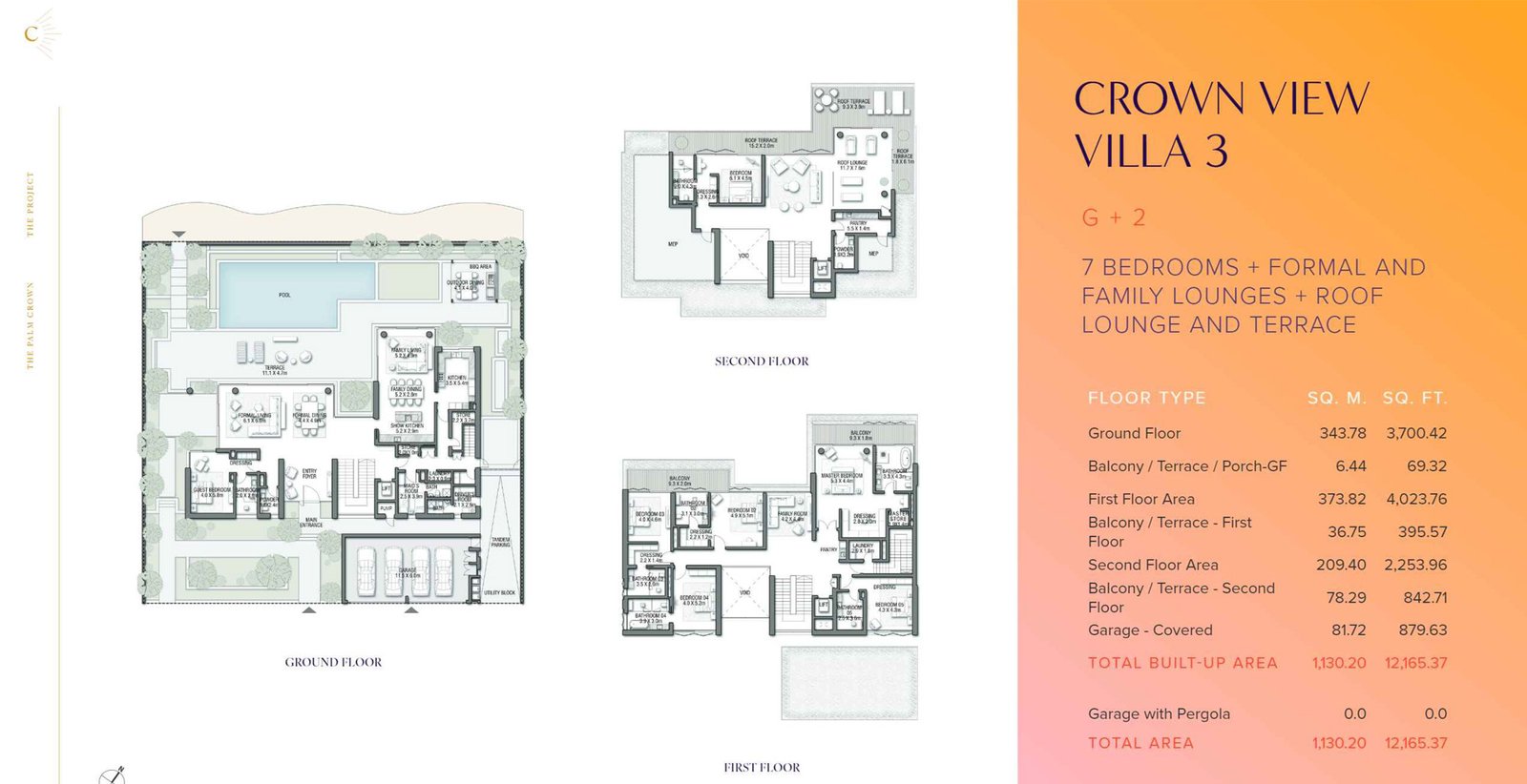 7 Bedrooms + Maid floor plan